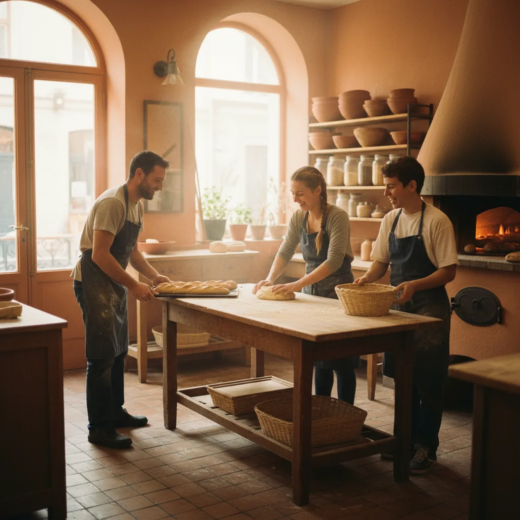 Pain, famille et levain vivant